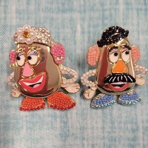 Colorful Mr. and Mrs. Potato Head Earrings